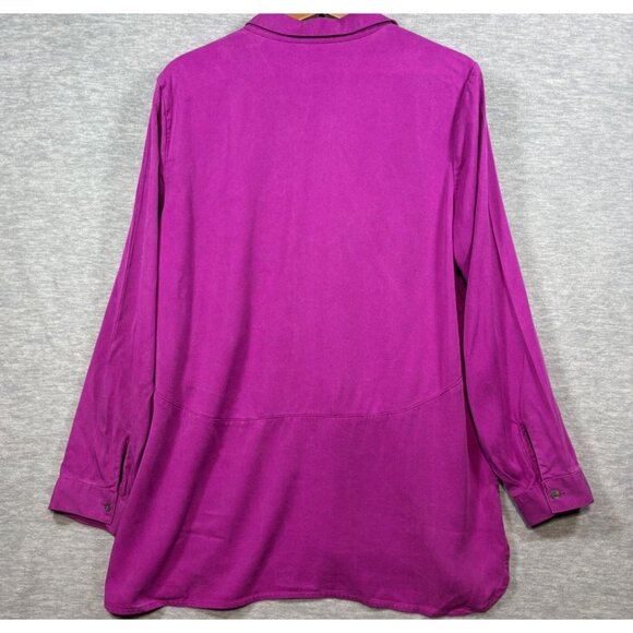 J. Jill Womens Top L Purple Magenta‎ Popover Tunic  High Low - Picture 4 of 4